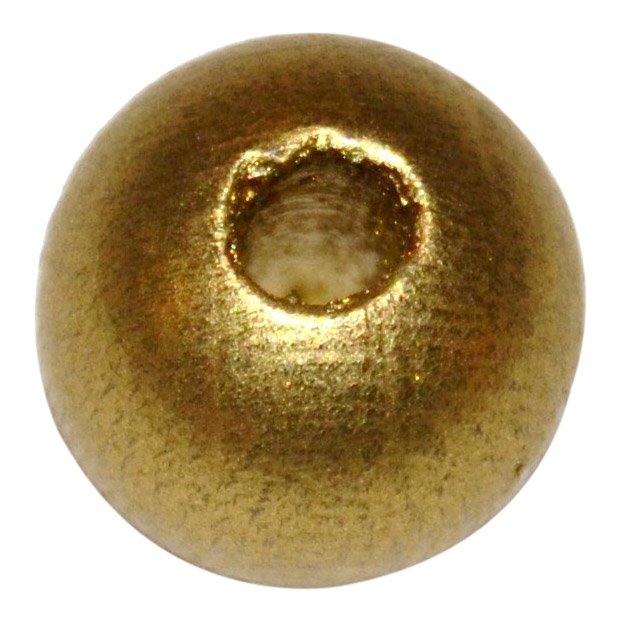 20 stk. - 10 mm runde tr�perler Guld