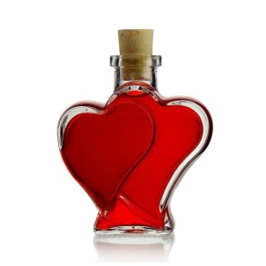  Flaske i klart glas  - Love - 200 ml