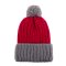 Beanie hue, Rd/Gr, Med/uden navn