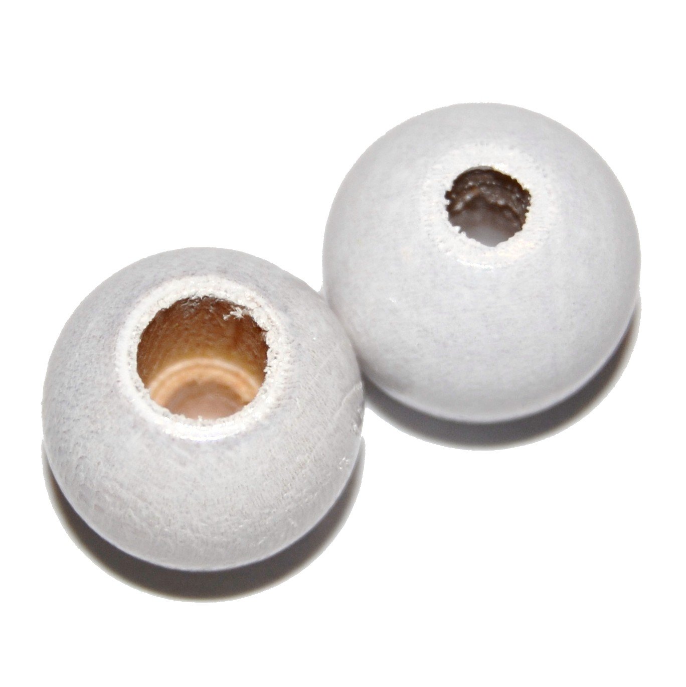 8 stk. - 12 mm sikkerheds tr�perler Hvid