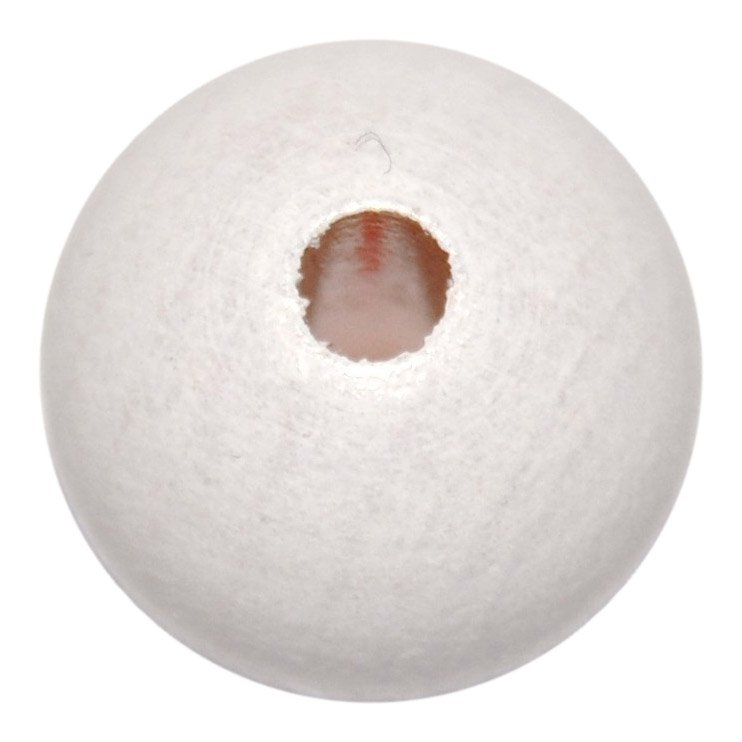 25 stk. - 8 mm runde tr�perler Hvid