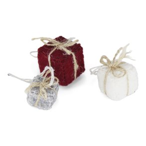 3 stk. filtede julegaver med bnd fra Gry & Sif