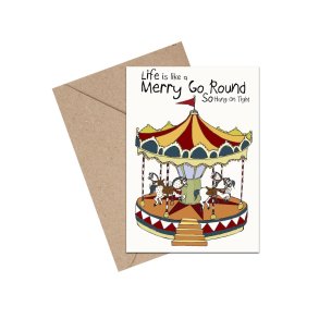 Julekort - Mery go round