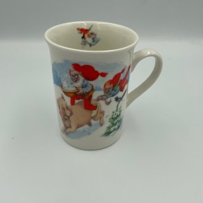 Julekrus med nisser p gris Vilhelm Hansen-10 cm- med navn