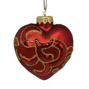 Julekugle-Rdt hjerte