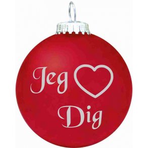 Julekugle - Mat - Jeg elsker dig