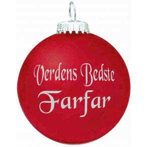 Julekugle - Mat - Verdens Bedste Farfar
