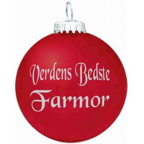 Julekugle - Mat - Verdens Bedste Farmor