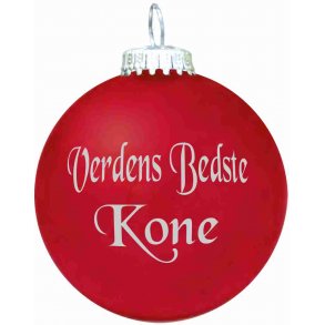 Julekugle - Mat - Verdens Bedste Kone