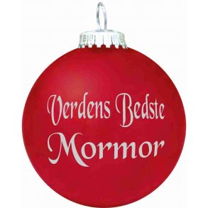 Julekugle - Mat - Verdens Bedste Mormor