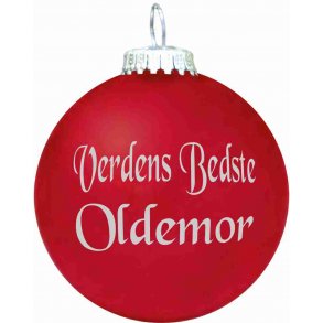 Julekugle - Mat - Verdens Bedste Oldemor