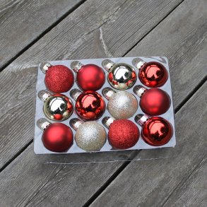 12 stk Julekugler - 4 cm
