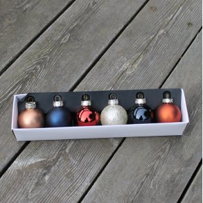 6 stk Julekugler - 4 cm