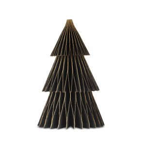 Stort smukt juletr i genbrugspapir - Dark Grey -37 cm