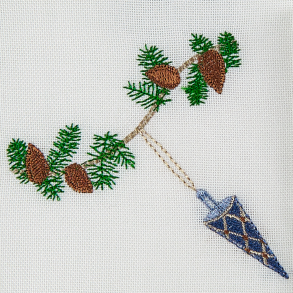 Juleserviet med bl krmmerhus