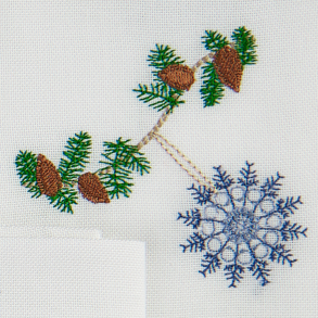 Juleserviet med bl krystal