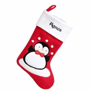 Julesok-Pingvin-Rd-med/uden navn