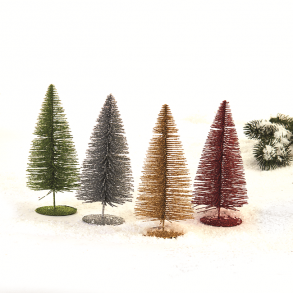 1 stk. Juletr med glimmer/sne