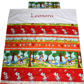 Juniorsengetj med pige - med/uden navn