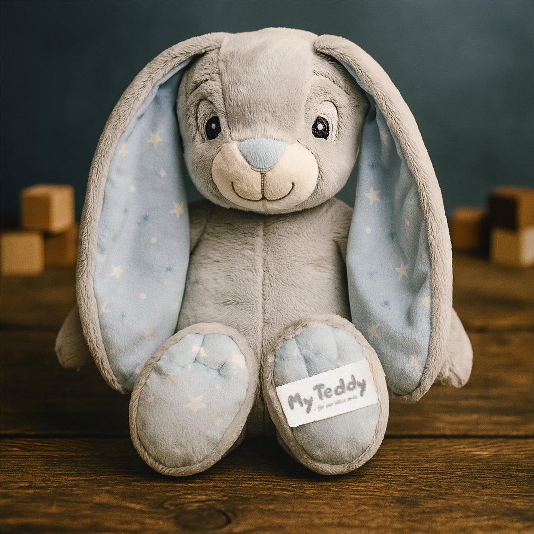 My newborn Star Kanin, Lysebl, 28 cm, med/uden navn