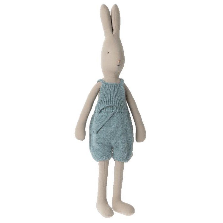 Kanin med overalls fra Maileg, Str. 4, 62 cm