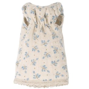 Kjole med bl blomster-passer til str. 1