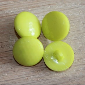 4 stk. Knapper i plast-Limegrn-Rund