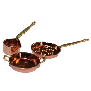 Kobber grydest med 3 stk.