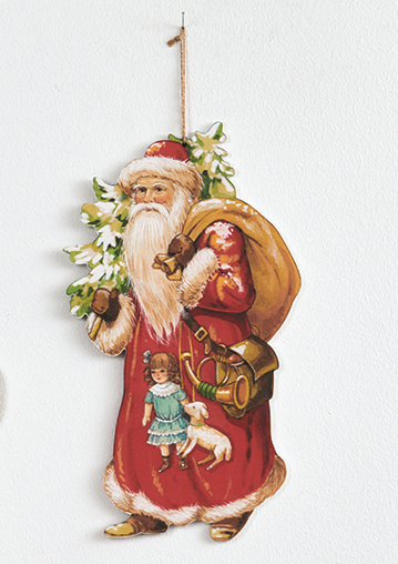 Kravlenisse i tr, Julemand med julegaver, 40 cm