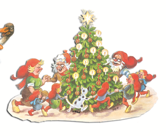 Kravlenisse i tr fra Vilhelm Hansen, Danser omkring juletret, 40 cm