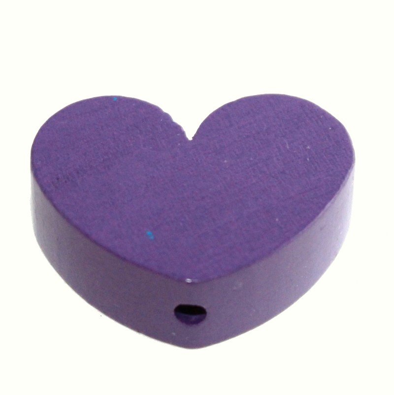 10 stk.  Tr�perler - Hjerter 30 mm - Lodret - Blandet.