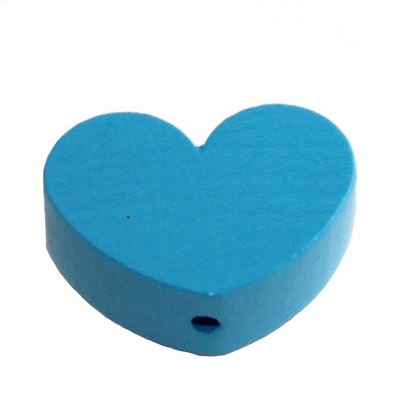 10 stk.  Tr�perler - Hjerter 30 mm - Lodret - Blandet.