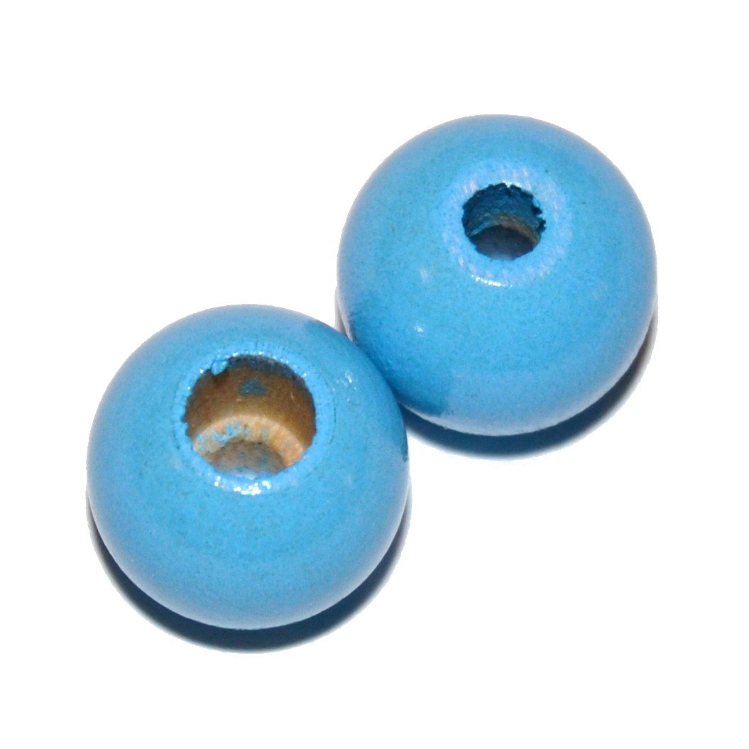 8 stk. - 12 mm sikkerheds tr�perler Himmelbl�