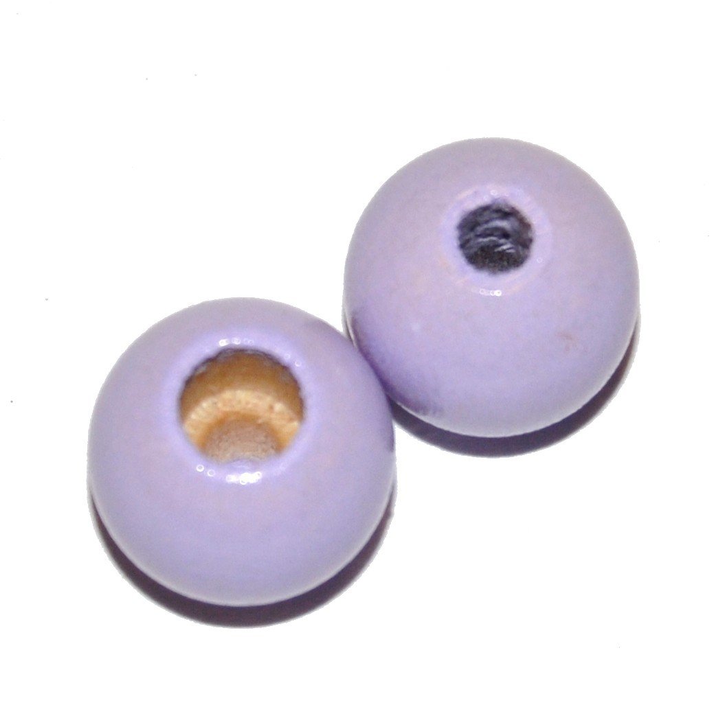 8 stk. - 12 mm sikkerheds tr�perler Lyslilla