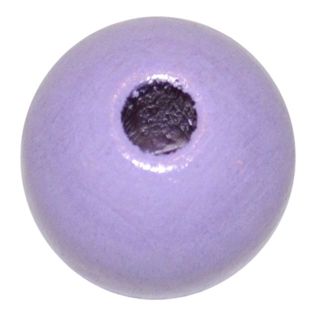 5 stk. - 18 mm runde tr�perler Lyslilla