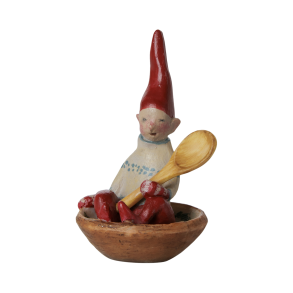Maileg Petit No�l No. 24 - Nisse i sk�l med ske, 8,5 cm