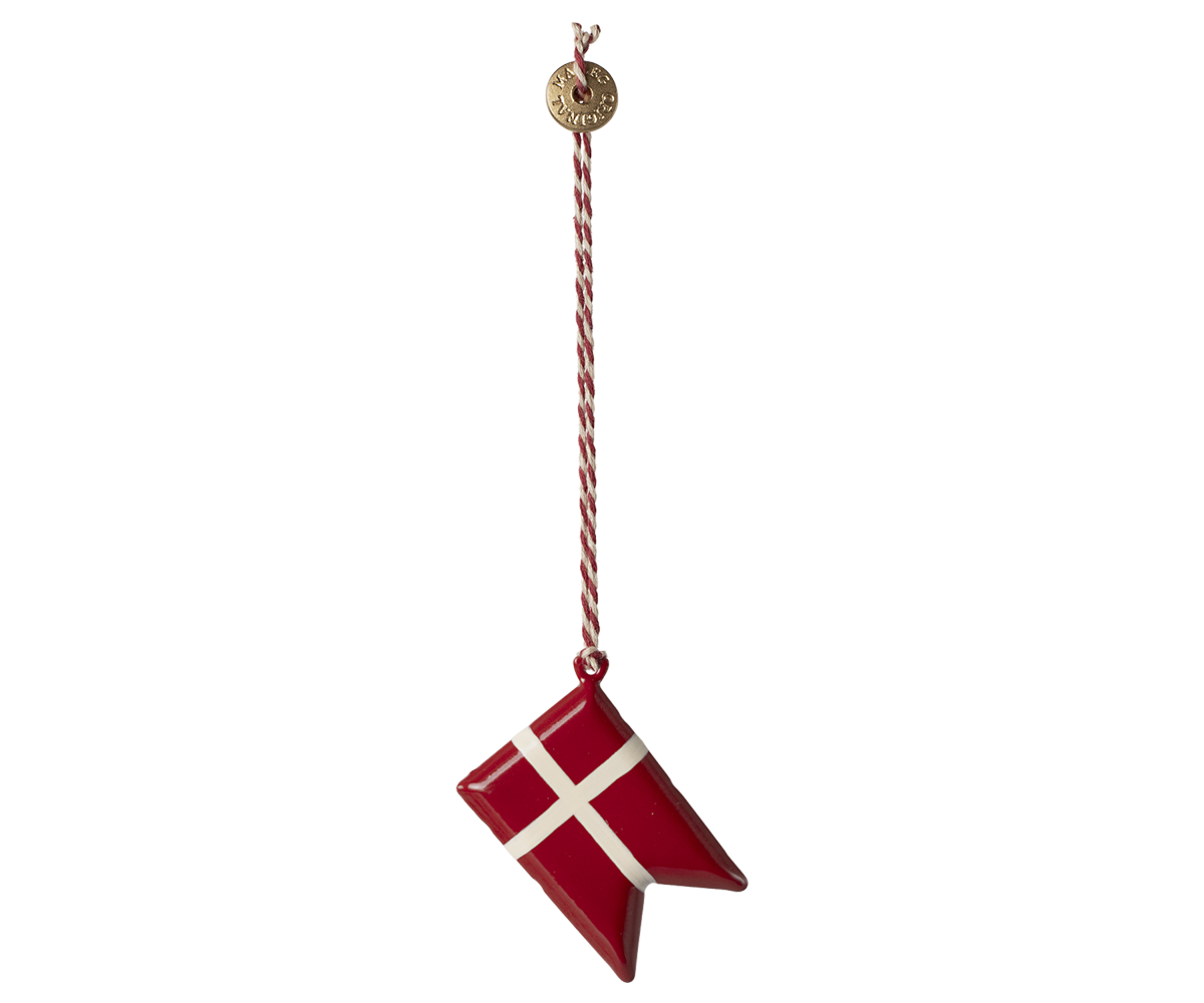 1 stk. Flag, Julepynt fra Maileg, Dannebrog, Med/uden navn