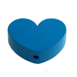 10 stk.  Tr�perler - Hjerter 30 mm - Lodret - Blandet.