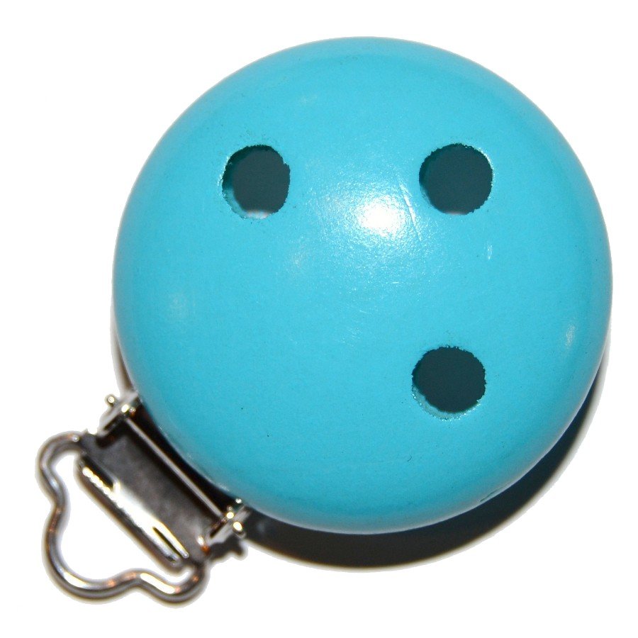 5 stk. Tr�clips ensfarvede Turkis