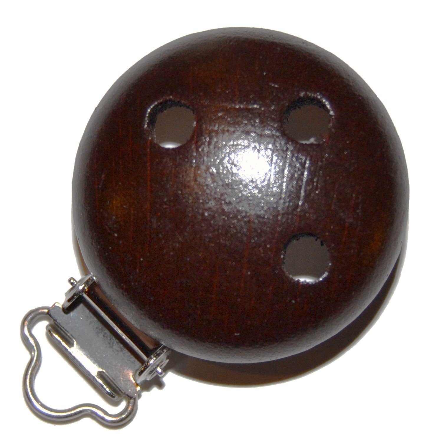 5 stk. Tr�clips ensfarvede M�rkebrun