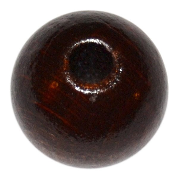 25 stk. - 8 mm runde tr�perler M�rkebrun