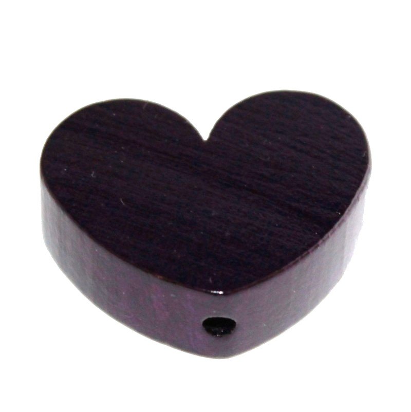 10 stk.  Tr�perler - Hjerter 30 mm - Lodret - Blandet.