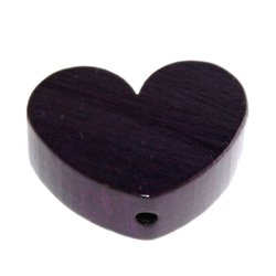 10 stk.  Tr�perler - Hjerter 30 mm - Lodret - Blandet.