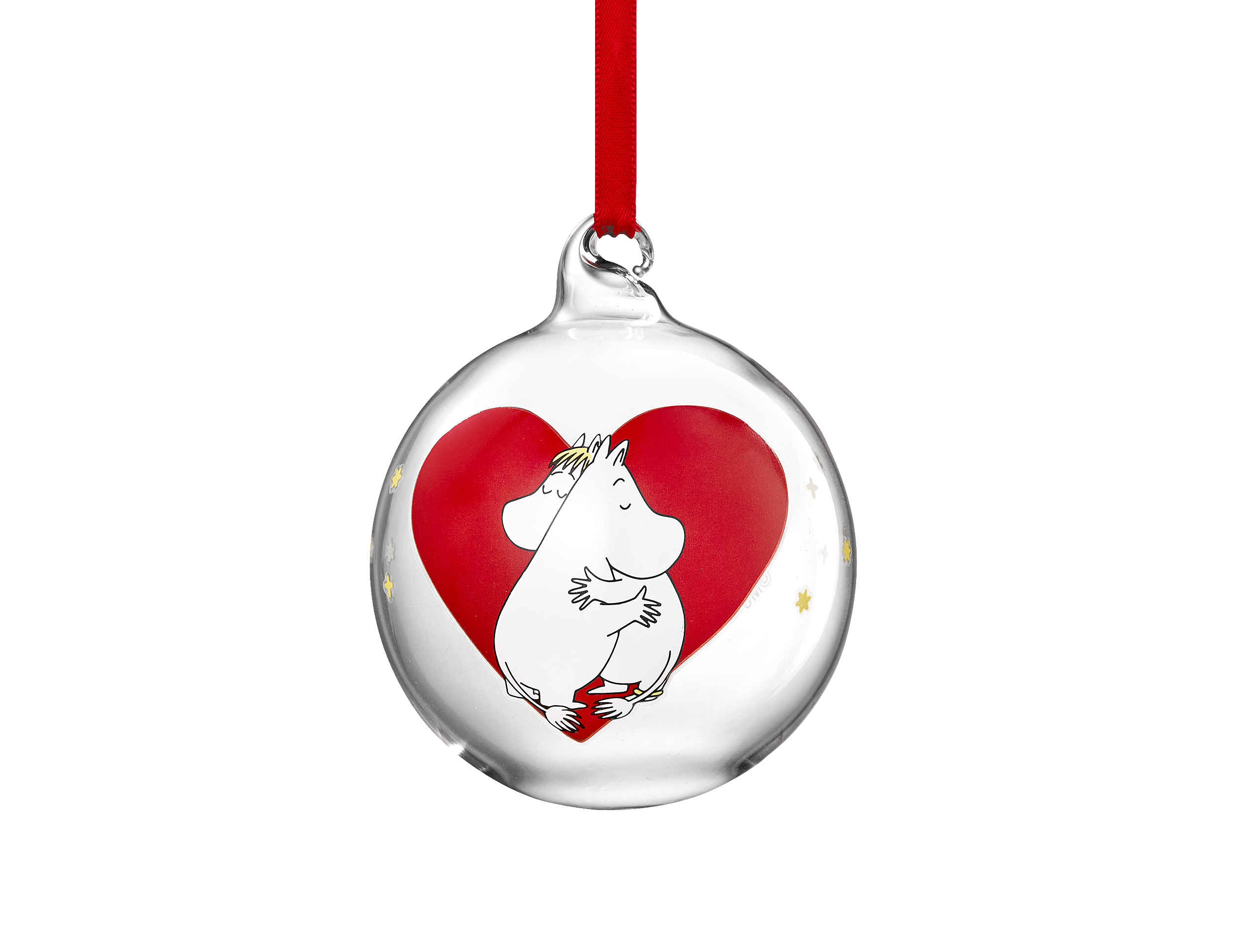 Mumitrolde julekugle - Hjerte - 7 cm - Med navn