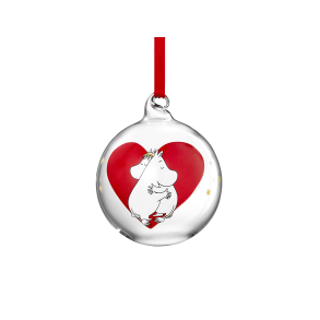 Mumitrolde julekugle - Hjerte - 7 cm - Med navn