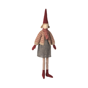 Maileg Nisse, str. 4 - Pige -Nederdel og cardigan