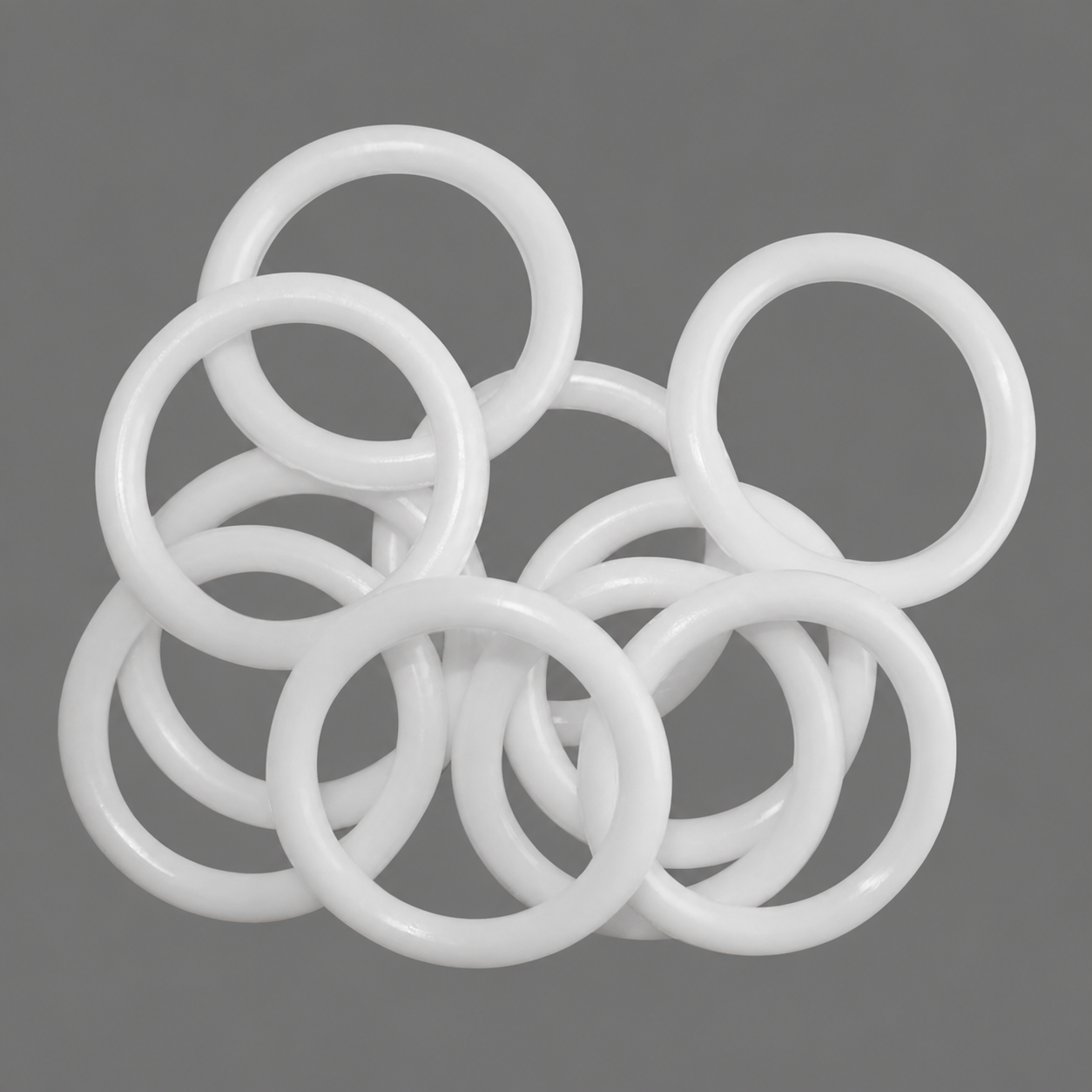 5 stk. O-ringe, Hvid