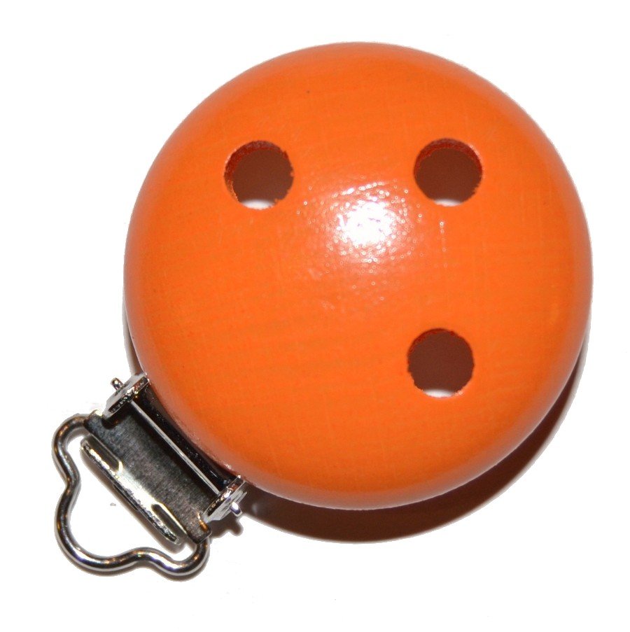 5 stk. Tr�clips ensfarvede Orange