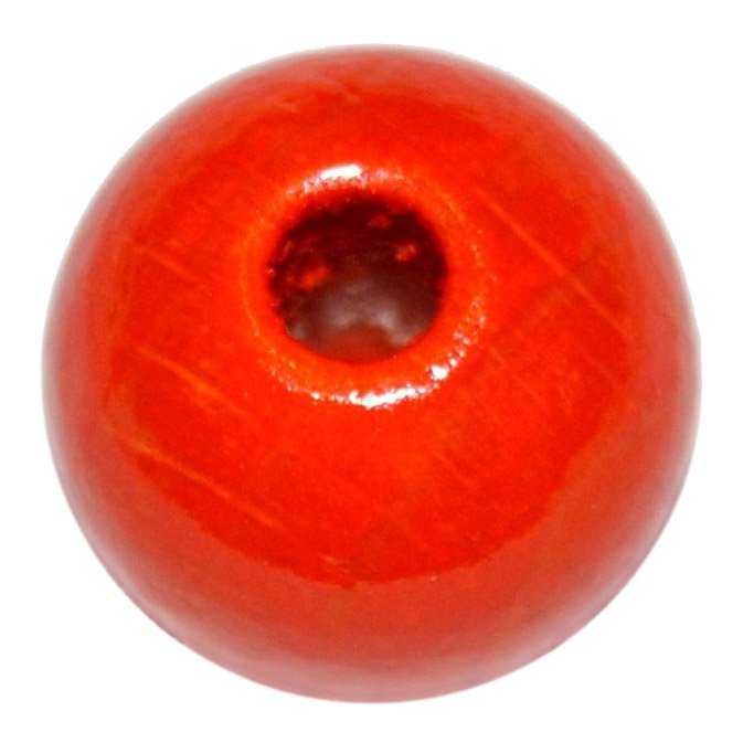 25 stk. - 8 mm runde tr�perler M�rk orange