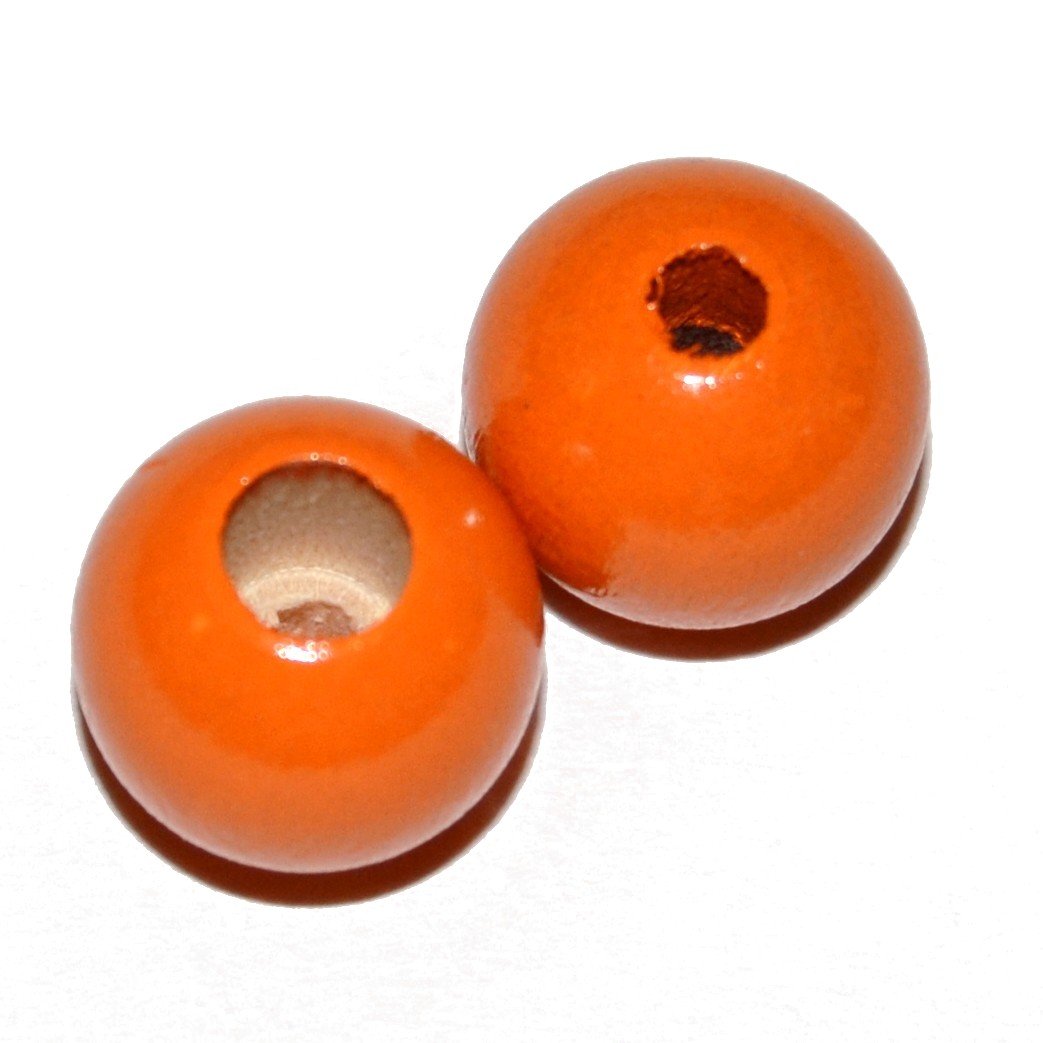 8 stk. - 12 mm sikkerheds tr�perler Orange